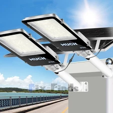 2x-8000W LED Dusk to Dawn Light Sensor Outdoor Garden Security Street Lamp IP65