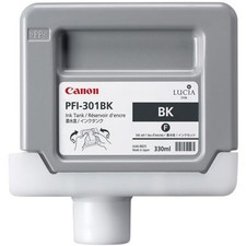 Canon PFI-301BK Black Ink Tank for imagePROGRAF iPF8000 and iPF9000 Inkjet Print