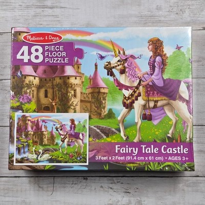 Melissa & Doug Floor Puzzle 48pc Pink Fairy Tale Castle 4427