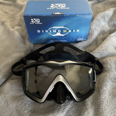 EXP VISION Adult 3 Panoramic View Anti Fog Diving Mask,Tempered Glass Lens Scuba