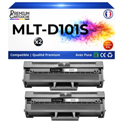 Pack 2 MLTD101S MLT-D101S 101S compatible pour Samsung Noir puce - Photo 1/4