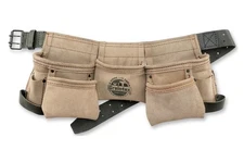 DS2243 :: 9 Pocket Children Tool Belt Beige Color Suede Leather, Real Tool Be...