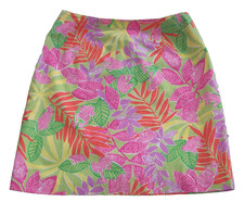 Lilly Pulitzer Pink Tree Frogs Tropical Skirt Lined Back Pocket Size 4