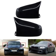 2x Schwarz Spiegelkappe Spiegelgeh�use Abdeckungen F�r BMW E60 E61 E63 E64 LCI