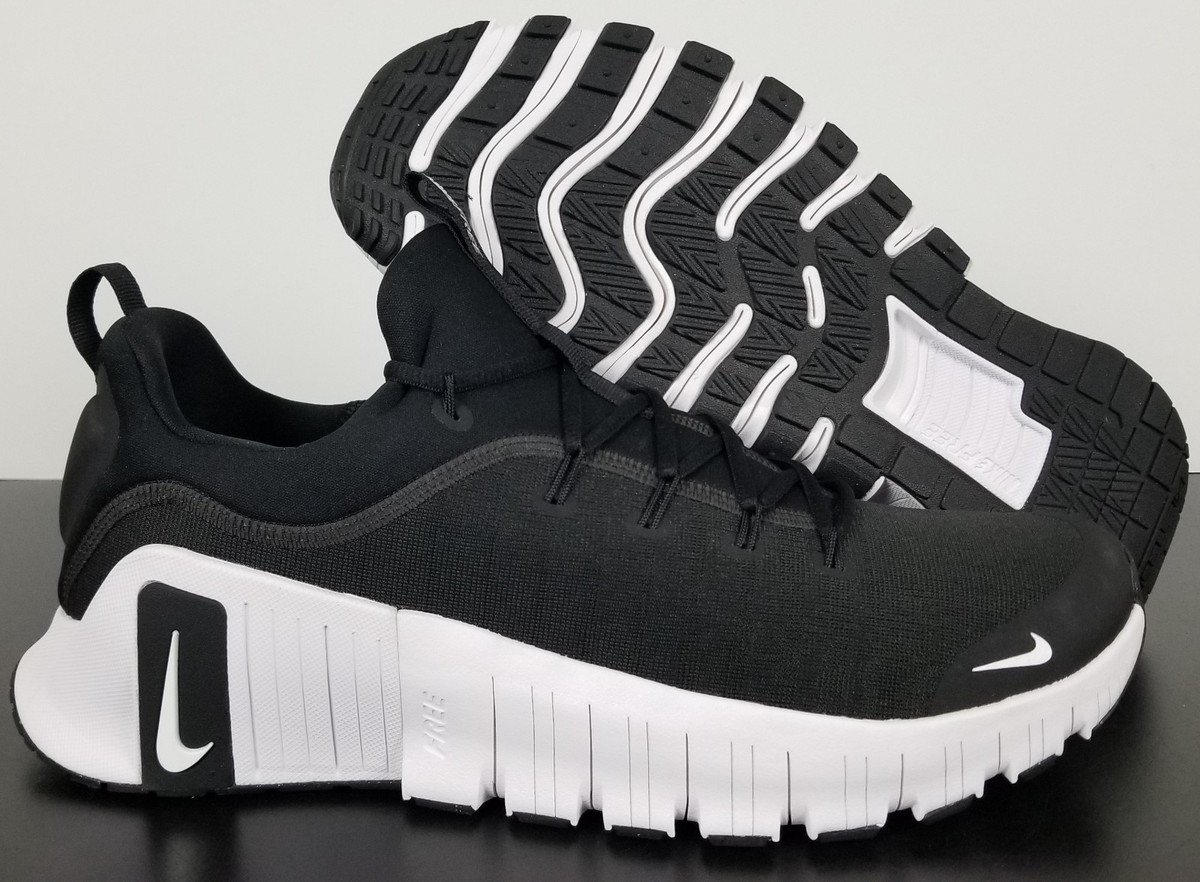 NIKE FREE METCON 6 BLACK WHITE TRAINING GYM SHOES FJ7126-001