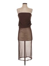 PrettyLittleThing Women Brown Cocktail Dress 0