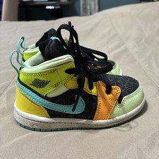 Nike Air Jordan 1 Mid SE BQ6933-037 Yellow Basketball Shoes Sneakers Sz 7C