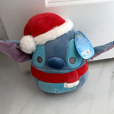 Disney Lilo  Stitch Stitch Plush Stuffed Animal w/ Santa Hat Holiday 2021