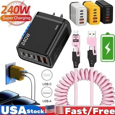 240W Super Fast Charging USB Type C Wall Charger For iPhone Air 17 16 15 14 13