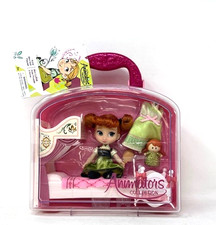 Disney Store Animators  Collection Anna Frozen Mini Doll Bed Playset Carry Case