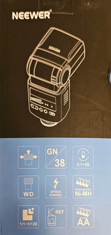 Neewer TT560 Flash Speedlite GN38 For Canon Nikon Panasonic Olympus Pentax - Image 2 of 2