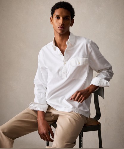 Todd Snyder DENIM MARINER POPOVER SHIRT