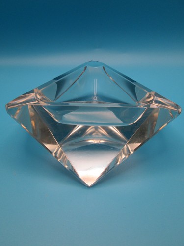 crystal geometric mid century modern art deco style ashtray - trinket catcher