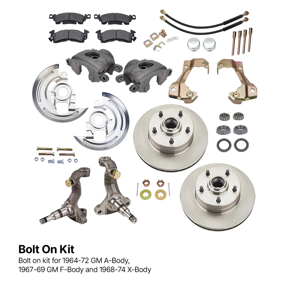 Speedway Motors Deluxe 1964-74 GM Car Front Spindle and Disc Brake Kit - Image 2 of 4