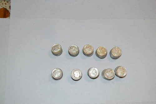 100 Roosevelt 90% silver dime lot (7.20 Troy ounces Silver)