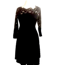 M new w/tag Black lace accent Dress cocktail Christmas New Years formal