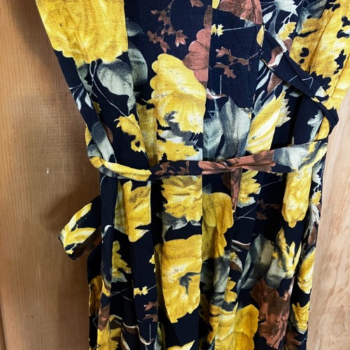 Abito midi Sea New York donna Ella stampa floreale completo avvolgente taglia 6 giallo SP EXC - Foto 4 di 11