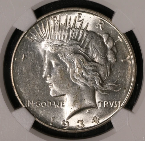 1934 D NGC AU58 Peace Silver Dollar Item#P20300