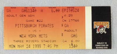 MLB 1999 05/24 New York Mets at Pittsburgh Pirates Ticket Stub-Jose Silva WP