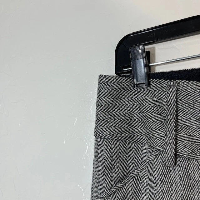 Брюки женские Alice and Olivia 2 шерстяные в елочку брюки вырез ботинок карьера - Изображение 2 из 4