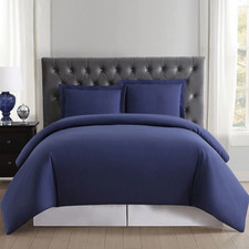 Truly Soft Everyday Duvet Mini Set Cal KING Navy NWT