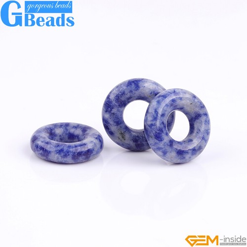 Donuts Chakra Semi Precious Scraping Beads Jewelry Making Beads 15" 3pcs 20mm - Picture 81 of 88
