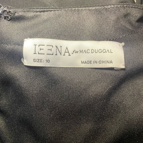 NWT Ieena for Mac Duggal V-Neck Long Sleeve Maxi Dress Formal Wedding Black Tie - Picture 7 of 7