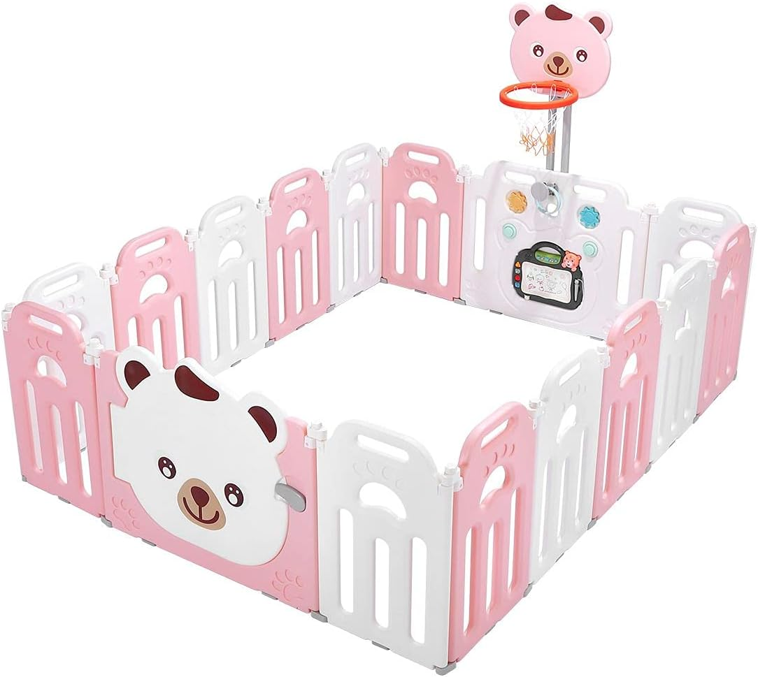 16 Panel Playpen Kids Safety Baby Playpen Activity Centre Portable