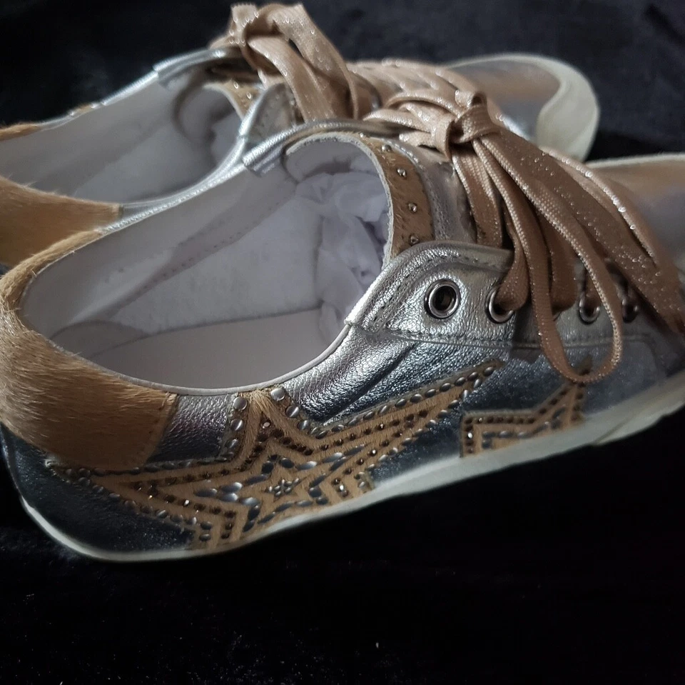 Zapatilla deportiva para mujer de caña baja plateada, rosa polvoriento ceniza - talla 40 Foto 3 de 4