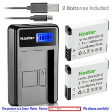 Kastar Battery LCD Charger for Panasonic DMW-BCM13 Lumix DMC-ZS45 Lumix DMC-ZS50