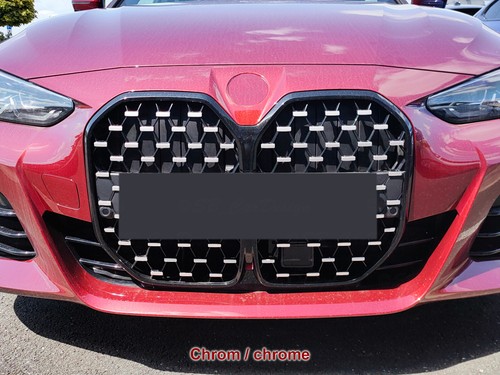 Chrom und Farbige Aufkleber für BMW 4er G26 Grand Coupe Ziergitter Kühlergrill - Bild 22 von 23