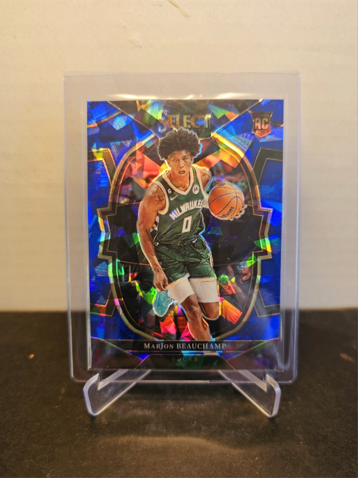 MARJON BEAUCHAMP 2022-23 Select 🏀 Concourse BLUE CRACKED ICE Rookie #75