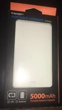 Spigen White 5000mAh Dual Charging Portable Battery