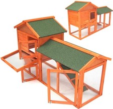 Hasenstall Kaninchenstall XXL Kaninchenkäfig Freilauf Hasenvilla 56614Käfig