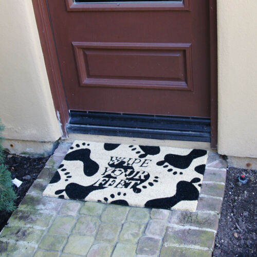 Rubber-Cal "Wipe Your Feet, Please" Coir Mat, 18 x 30-Inch - Picture 3 of 5