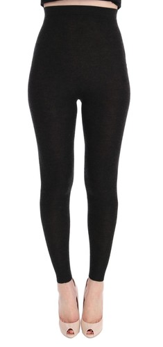 DOLCE & GABBANA Pants Tights Gray Cashmere Stretch Waist IT40 / US6 / S RRP $740