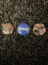 Set of 3 Duran Duran Pins Badges, 1980s