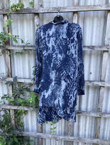 Jigsaw Ladies SILK Skirt Suit 100% Silk Dark Blue Size UK 14,16 Matching Scarf - Picture 17 of 20