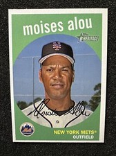 MOISES ALOU #102 2008 Topps Heritage Black Back Variation QTY New York Mets