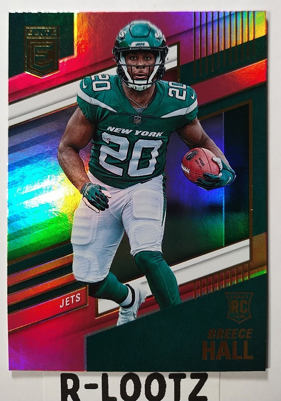 2022 Donruss Elite BREECE HALL " PINK Parallel " Rookie RC SP #108 NEW YORK JETS