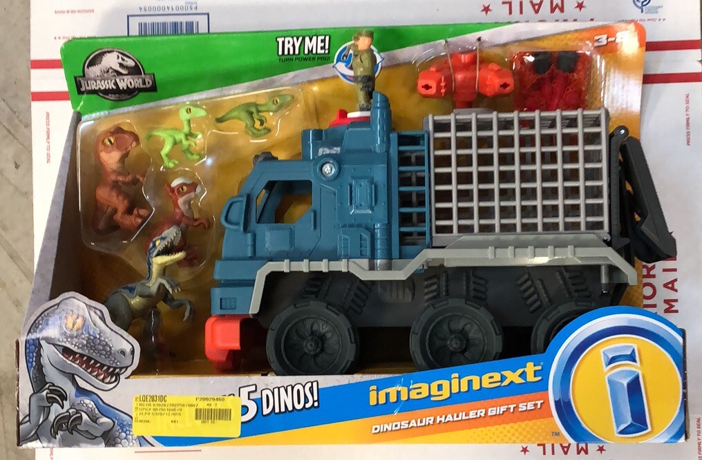 imaginext dinosaur hauler gift set