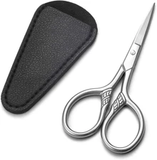 Small Precision Scissors 3.5 Inch Stainless Steel Grooming Kit  with PU Sheath