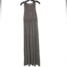 Max Studio Maxi Dress Heather Grey Gray Knot Design Beach Versatile - Size M