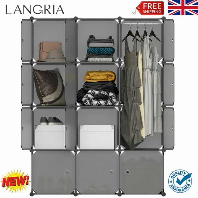 Interlocking Modular 20 Cube Storage Organizer Closet Wardrobe