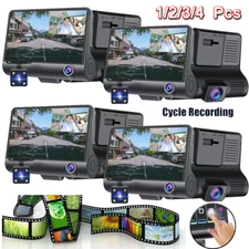 3 lenses Camara De Seguridad Dash Cam Para Carro Auto Delantero/Trasero/Interior