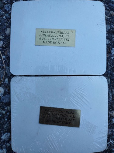 Coaster set of 12 Dinner Scene Made in Italy Keller Charles New In Pkg total 12 - Picture 2 of 2