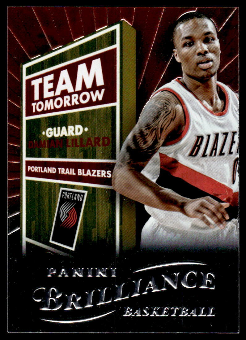 2012 PANINI BRILLIANCE DAMIAN LILLARD 9 TEAM TOMORROW RC PORTLAND TRAIL BLAZERS