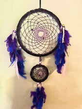 Dreamcatchers Shades Of Purples  14-  5 Rings Great For Large Wall