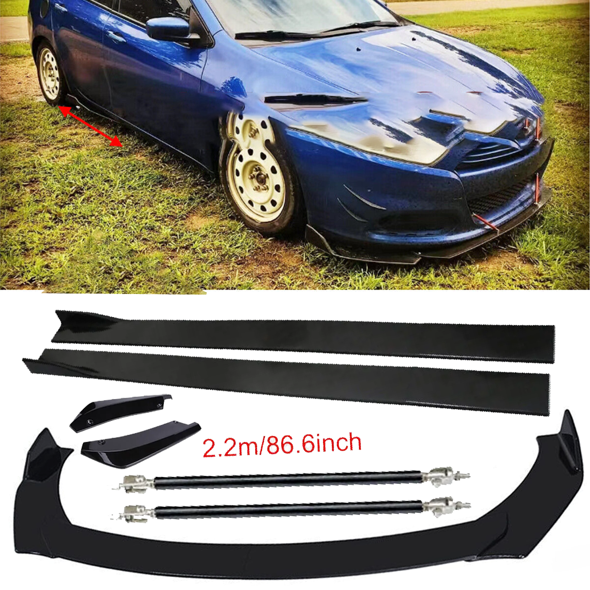 Front Rear Bumper Lip Splitter Spoiler87