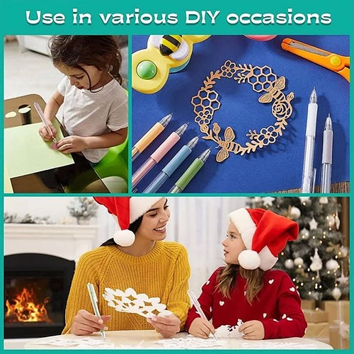 Press Engraved Pen Student Manual Diy Tool Morandi Color Handmade Paper Cut - Picture 13 of 34